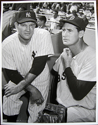 Photo of Osvaldo Salas's photograph of Allie Reynolds and Ted Williams.