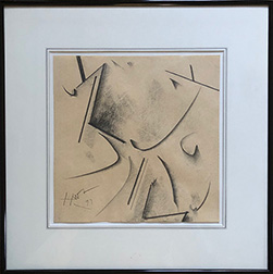 Photo of Hassel Smith's abstract drawing "H."